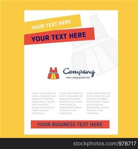 Dress Title Page Design for Company profile ,annual report, presentations, leaflet, Brochure Vector Background