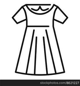 Dress uniform icon outline vector. School girl. Fashion child. Dress uniform icon outline vector. School girl