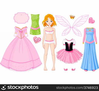 Dress up princess with different dresses