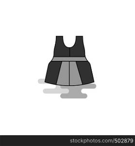 Dress Web Icon. Flat Line Filled Gray Icon Vector