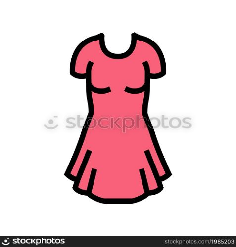 dress women clothes color icon vector. dress women clothes sign. isolated symbol illustration. dress women clothes color icon vector illustration