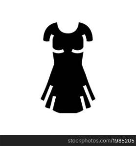 dress women clothes glyph icon vector. dress women clothes sign. isolated contour symbol black illustration. dress women clothes glyph icon vector illustration