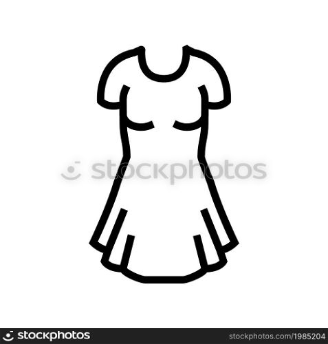 dress women clothes line icon vector. dress women clothes sign. isolated contour symbol black illustration. dress women clothes line icon vector illustration
