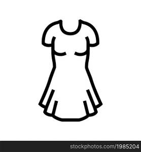 dress women clothes line icon vector. dress women clothes sign. isolated contour symbol black illustration. dress women clothes line icon vector illustration