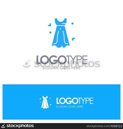Dress, Women, Wedding Dress, Wedding Blue Solid Logo with place for tagline