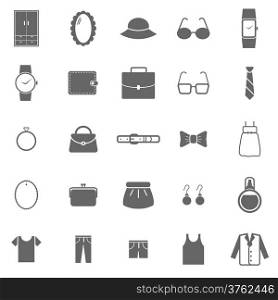 Dressing icons on white background, stock vector