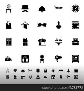 Dressing room icons on white background, stock vector