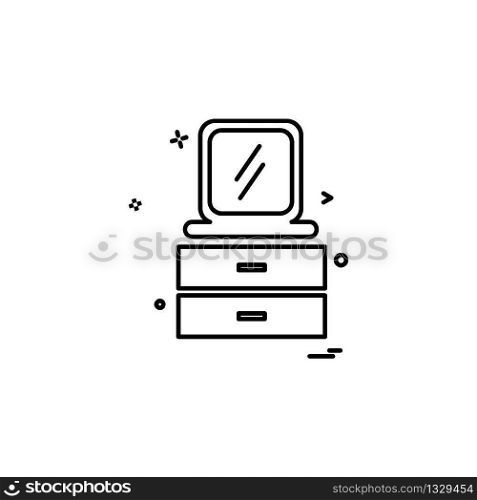 Dressing table icon design vector