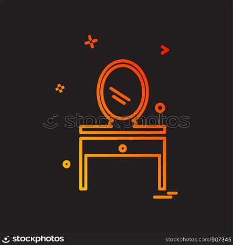 Dressing table icon design vector