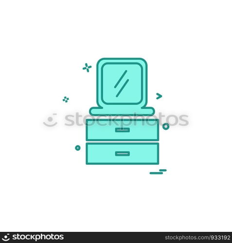 Dressing table icon design vector