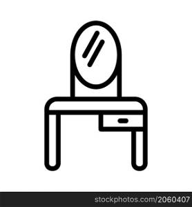 dressing table line icon