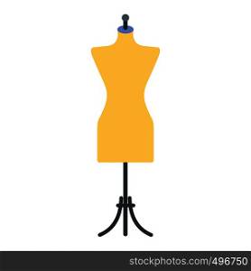 Dressmaker model flat icon isolated on white background. Dressmaker model flat icon
