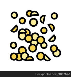 dried beans peas color icon vector. dried beans peas sign. isolated symbol illustration. dried beans peas color icon vector illustration