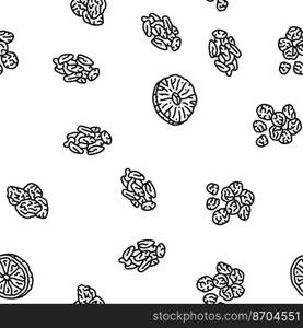 dried fruit healthy snack vector seamless pattern thin line illustration. dried fruit healthy snack vector seamless pattern