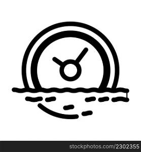 drifting away time line icon vector. drifting away time sign. isolated contour symbol black illustration. drifting away time line icon vector illustration