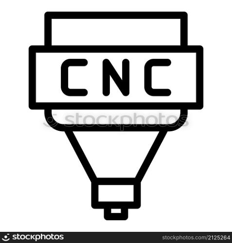 Drill cnc machine icon outline vector. Work lathe. Factory industry. Drill cnc machine icon outline vector. Work lathe