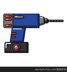 Drill icon. Cartoon illustration of drill vector icon for web. Drill icon, cartoon style