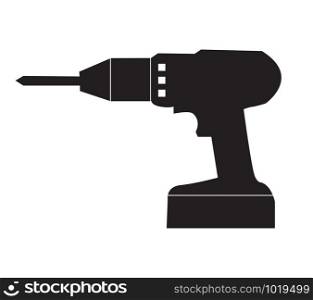 drill icon on white background. flat style. hand drill icon for your web site design, logo, app, UI. Screwdriver symbol. electric drill sign.