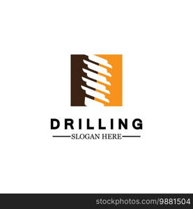  Drill logo icon design template ,Logo for mining / business / bore / drilling business / oil drilling. Other companies. Vector illustration.