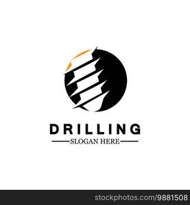  Drill logo icon design template ,Logo for mining / business / bore / drilling business / oil drilling. Other companies. Vector illustration.