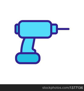 drill screwdriver icon vector. drill screwdriver sign. color symbol illustration. drill screwdriver icon vector outline illustration