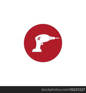 Drill tool icon vector illustration,construction icon and background.