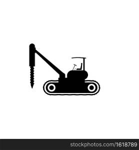 Drill tool icon vector illustration,construction icon and background.