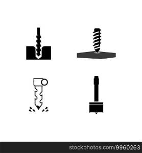 Drill tool icon vector illustration,construction icon and background.