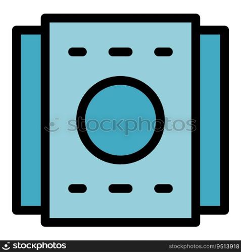 Drill tv mount icon outline vector. Wall bracket. House cinema color flat. Drill tv mount icon vector flat