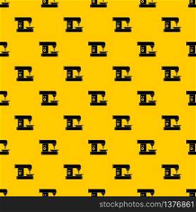 Drilling machine pattern seamless vector repeat geometric yellow for any design. Drilling machine pattern vector