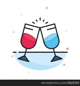 Drink, Alcohol, Juice, Romantic, Couple Business Logo Template. Flat Color