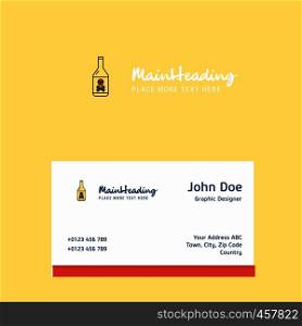 Drink bottle logo Design with business card template. Elegant corporate identity. - Vector