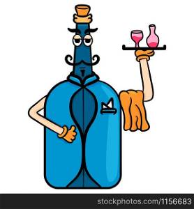 drink bottle service cartoon