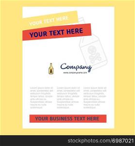 Drink bottle Title Page Design for Company profile ,annual report, presentations, leaflet, Brochure Vector Background