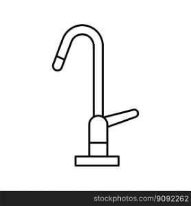 drink faucet water line icon vector. drink faucet water sign. isolated contour symbol black illustration. drink faucet water line icon vector illustration