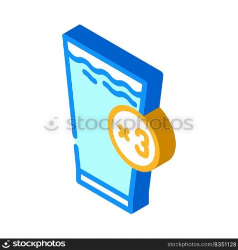 drink few glasses of water isometric icon vector. drink few glasses of water sign. isolated symbol illustration. drink few glasses of water isometric icon vector illustration