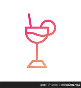 Drink icon gradient pink yellow summer beach illustration vector element and symbol perfect.