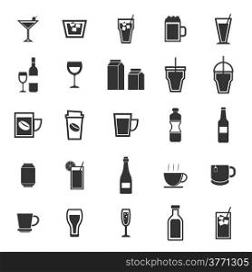 Drink icons on white background, stock vector