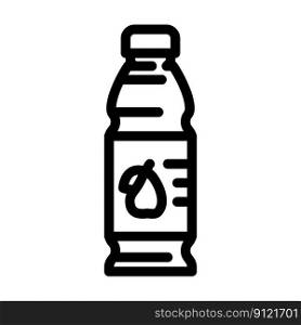 drink juice plastic bottle line icon vector. drink juice plastic bottle sign. isolated contour symbol black illustration. drink juice plastic bottle line icon vector illustration