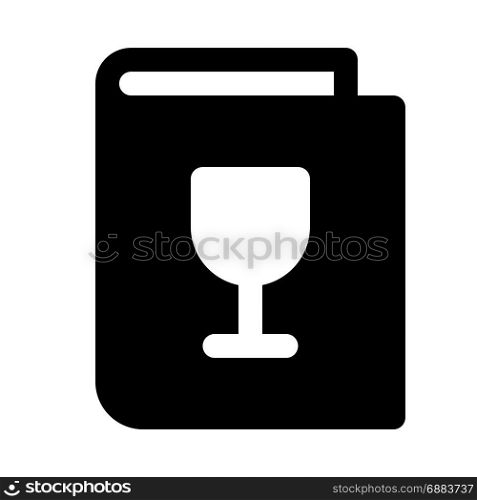 drink menu book, icon on isolated background,