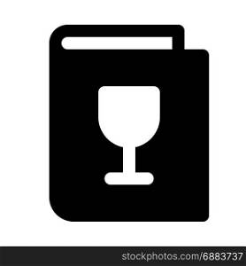 drink menu book, icon on isolated background,