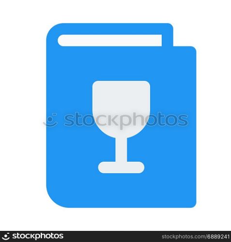drink menu book, icon on isolated background