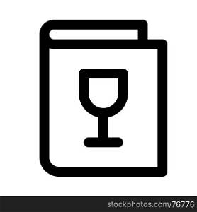 drink menu book, icon on isolated background
