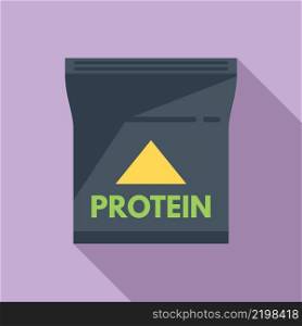 Drink protein icon flat vector. Pack food. Sport container. Drink protein icon flat vector. Pack food
