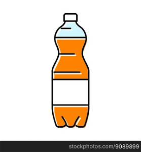 drink soda plastic bottle color icon vector. drink soda plastic bottle sign. isolated symbol illustration. drink soda plastic bottle color icon vector illustration