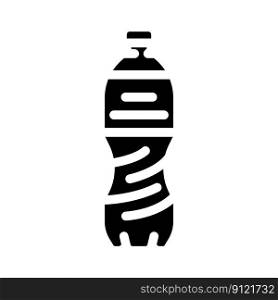 drink soda plastic bottle glyph icon vector. drink soda plastic bottle sign. isolated symbol illustration. drink soda plastic bottle glyph icon vector illustration