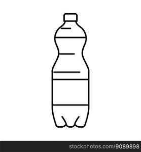 drink soda plastic bottle line icon vector. drink soda plastic bottle sign. isolated contour symbol black illustration. drink soda plastic bottle line icon vector illustration