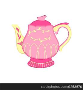 drink teapot ceramic cartoon. beverage porcelain, kettle kitchenware drink teapot ceramic sign. isolated symbol vector illustration. drink teapot ceramic cartoon vector illustration