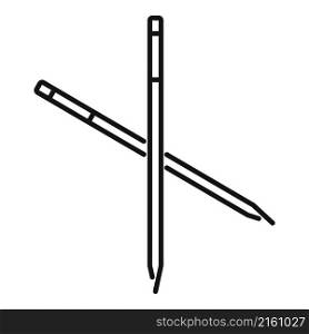 Drink toothpick icon outline vector. Tooth pick. Wood stick. Drink toothpick icon outline vector. Tooth pick