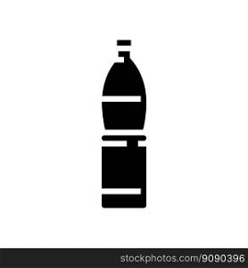 drink water plastic bottle glyph icon vector. drink water plastic bottle sign. isolated symbol illustration. drink water plastic bottle glyph icon vector illustration